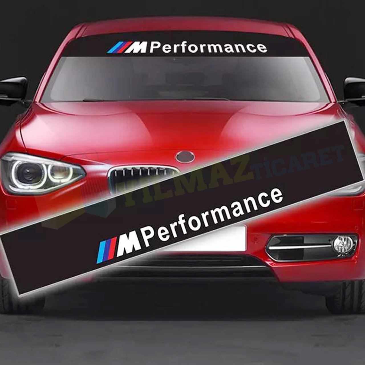 Bmw M Power Performance Ön Arka Cam Güneşlik Oto Sticker 1 Adet