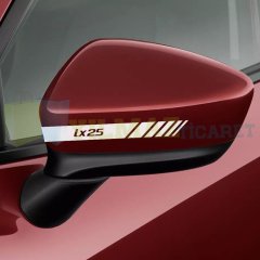 Hyundai Kona i10 i30 i40 i20 ix20 i25 Yan Dikiz Ayna Kapağı Oto Şerit Sticker Yapıştırma 3 Çift 20 x 2 Cm