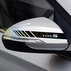 Honda TypeR TypeS Crz Fit Accord Civic Yan Dikiz Ayna Kapağı Oto Şerit Sticker Yapıştırma 20 x 2 Cm