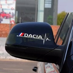 Dacia Logo Kalp Atış Ritim Yan Ayna Oto Sticker Yapıştırma 1 Çift
