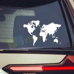 Dünya Haritası Oto Sticker Araba Çıkartma Yapıştırma Etiket