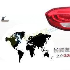Dünya Haritası Oto Sticker Araba Çıkartma Yapıştırma Etiket