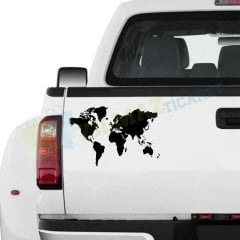 Dünya Haritası Oto Sticker Araba Çıkartma Yapıştırma Etiket