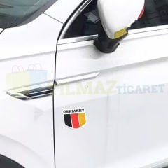 Almanya Bayrağı Logo Amblem Arma Alüminyum Sticker 5 Cm Yüksek Kalite