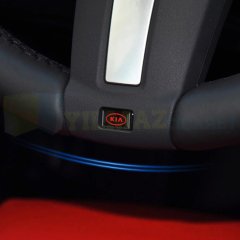 Kia Logo Arma Direksiyon Jant Vites Torpido Damla Silikon 3D Etiket Oto Sticker 5 Adet