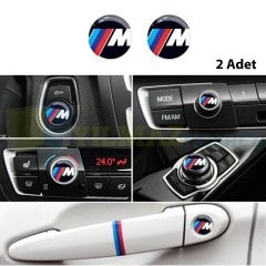 Bmw M Logo Kapı Teyp Joystick Sticker Arma Damla Etiket 2 Ad