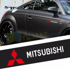 Mitsubishi Logo Yan Kapı Oto Sticker Yapıştırma Çıkartma 2 Ad