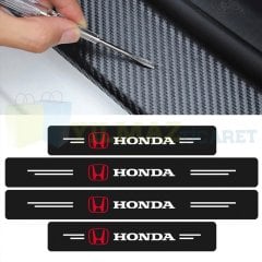 Honda Logo Karbon Kapı Eşiği Oto Sticker Etiket Yapıştırma 4 Adet