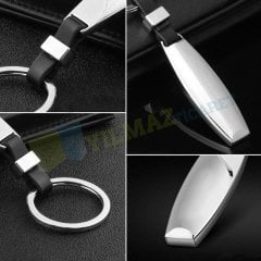 Toyota Deri Stil Lüks Anahtarlık Paslanmaz Çelik