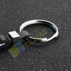 Toyota Deri Stil Lüks Anahtarlık Paslanmaz Çelik