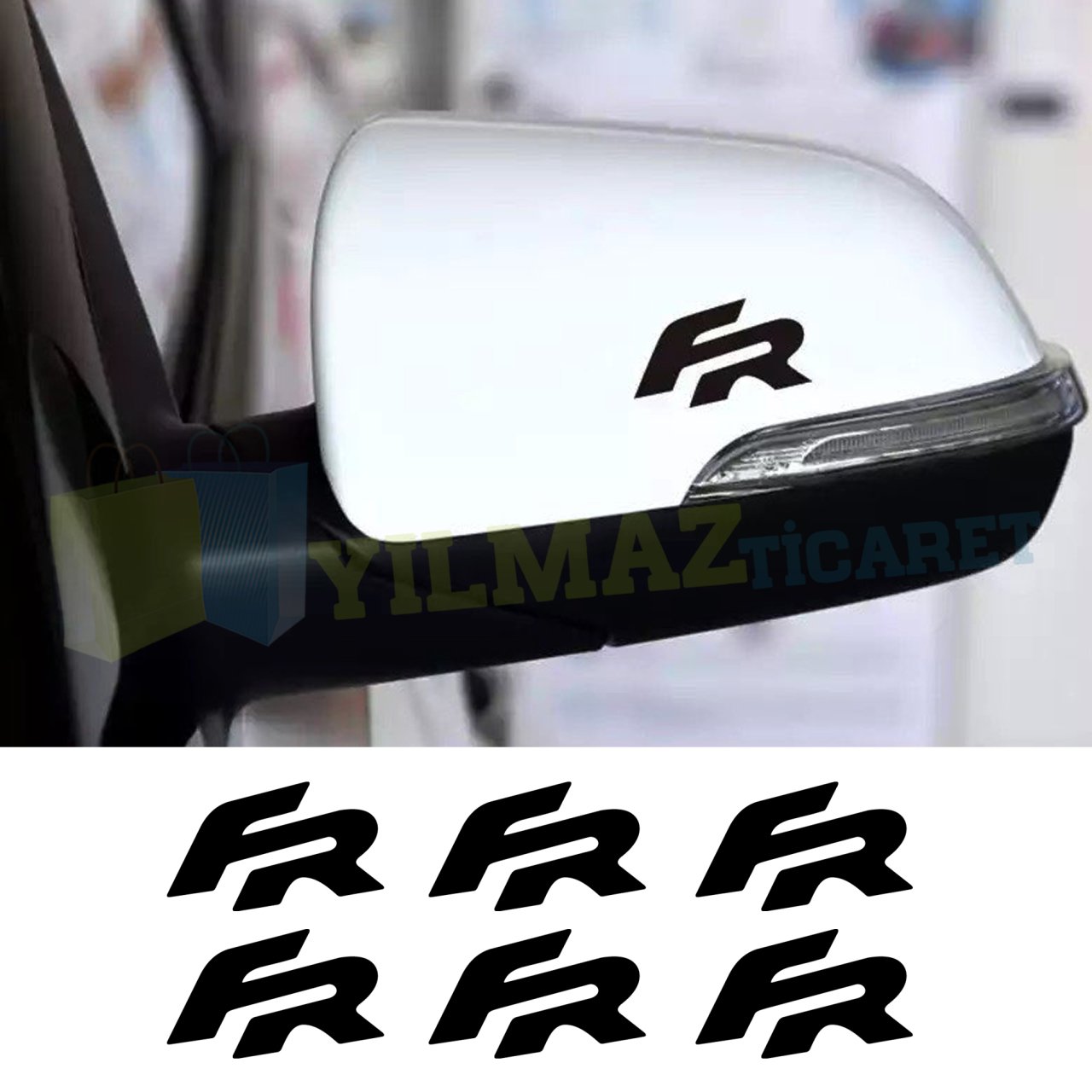 Seat Fr Logo Kaliper Ayna Jant Oto Sticker Yapıştırma Etiket 6 Ad