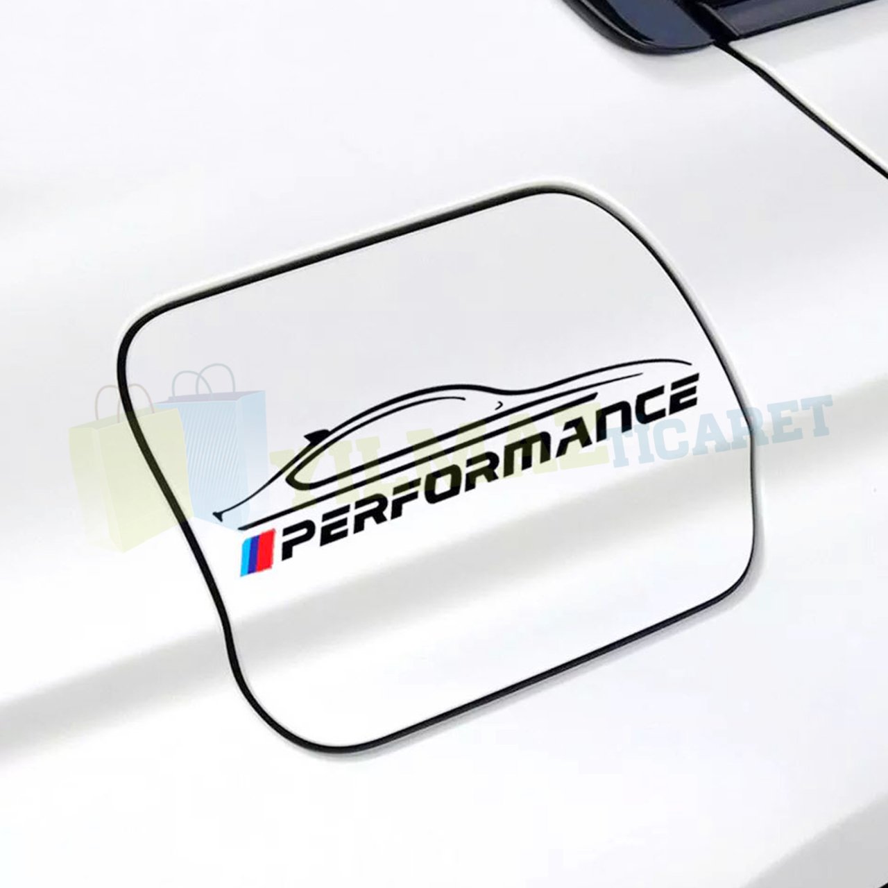 Bmw M Logo Performance Depo Kapağı Oto Sticker Yapıştırma Etiket