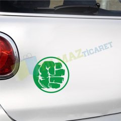 Mao Do Hulk El Yumruk Oto Sticker Araba Etiket Yapıştırma