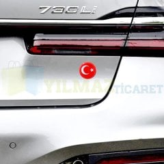 Türk Bayrağı Yan Çamurluk Bagaj Etiket Tampon Kaput Damla Etiket Oto Sticker Etiket 5 Adet