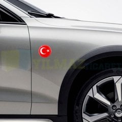 Türk Bayrağı Yan Çamurluk Bagaj Etiket Tampon Kaput Damla Etiket Oto Sticker Etiket 5 Adet