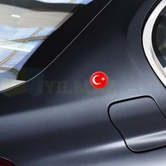 Türk Bayrağı Yan Çamurluk Bagaj Etiket Tampon Kaput Damla Etiket Oto Sticker Etiket 5 Adet