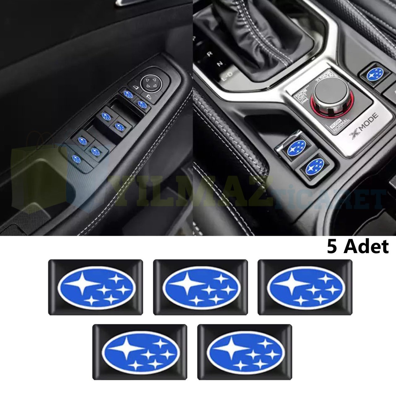 Subaru Logo Direksiyon Jant Vites Torpido Damla Oto Sticker Etiket 5 Adet