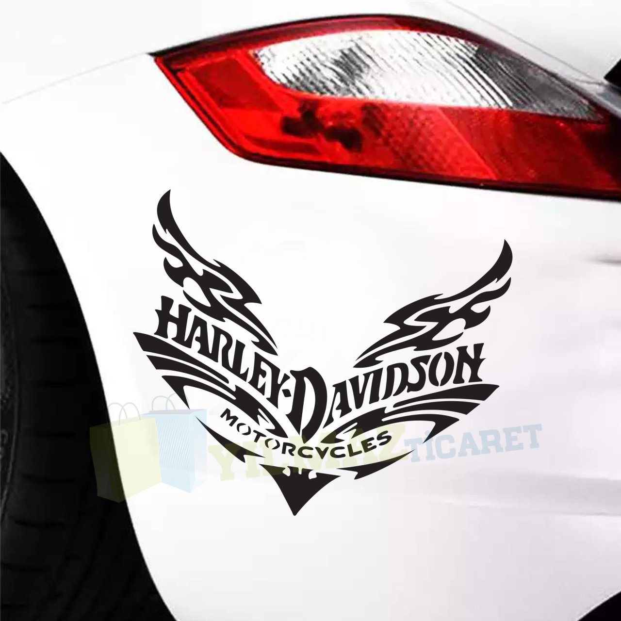 Harley Davidson Motosiklet Kask Oto Sticker Yapıştırma Etiket