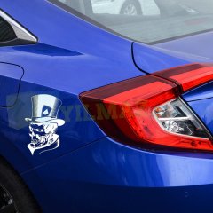 İskambil Kart Joker İskelet Kafatası Poker Oto Sticker Etiket