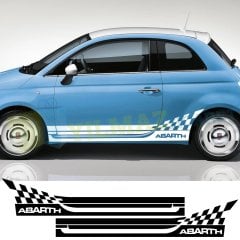 Fiat Abarth Yan Kapı Altı Marşpiyel Oto Sticker Yapıştırma 1 Çift Kaliteli Folyo