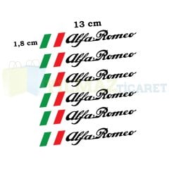 Alfa Romeo Yazı Kapı Kolu Tampon Oto Sticker Yapıştırma Araba Etiket Çıkartma
