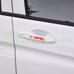 Opel Logo Yan Ayna Kapı Kolu Jant Oto Sticker Yapıştırma 10x1,5Cm 12 Ad Araba Etiket Kaliteli Folyo