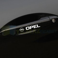 Opel Logo Yan Ayna Kapı Kolu Jant Oto Sticker Yapıştırma 10x1,5Cm 12 Ad Araba Etiket Kaliteli Folyo