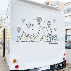 Kapadokya Karavan Çekme Oto Sticker Etiket Modifiye Yapıştırma