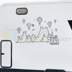 Kapadokya Karavan Çekme Oto Sticker Etiket Modifiye Yapıştırma
