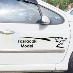 Peugeot Aslan 206 207 208 301 307 2008 3008 407 Oto Sticker 2 Adet